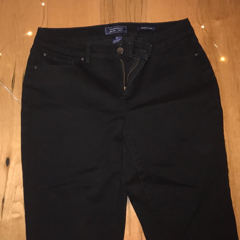 Black Bristol Capri Petite by Charter Club Jeans